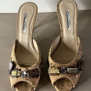 Oscar de la Renta Cork Heels